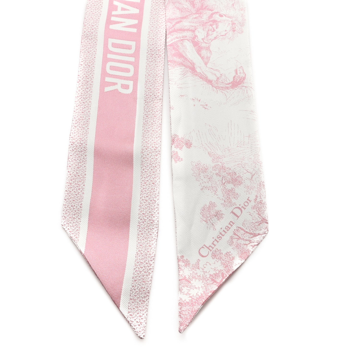 Silk Toile De Jouy Mitzah Scarf Pink