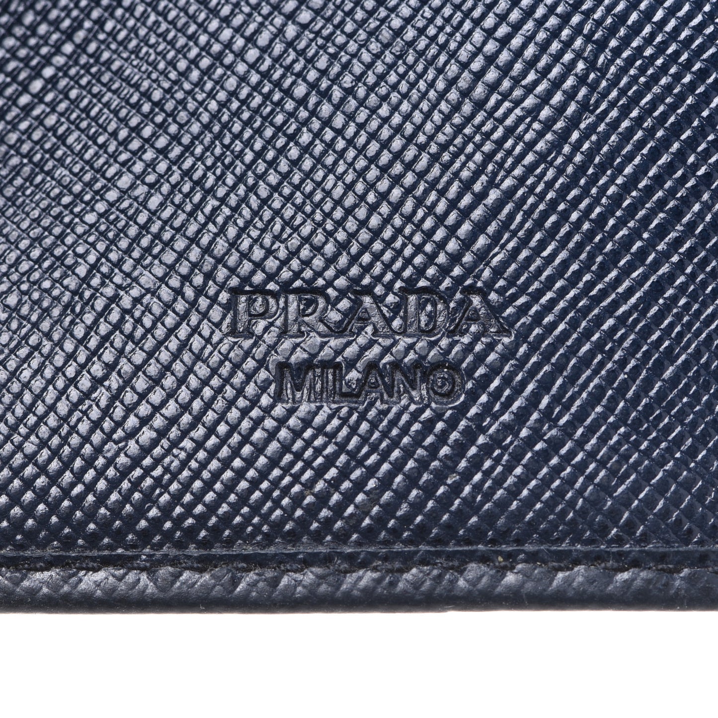 Saffiano Metal Bi-Color Money Clip Bi-Fold Wallet Black Grafite