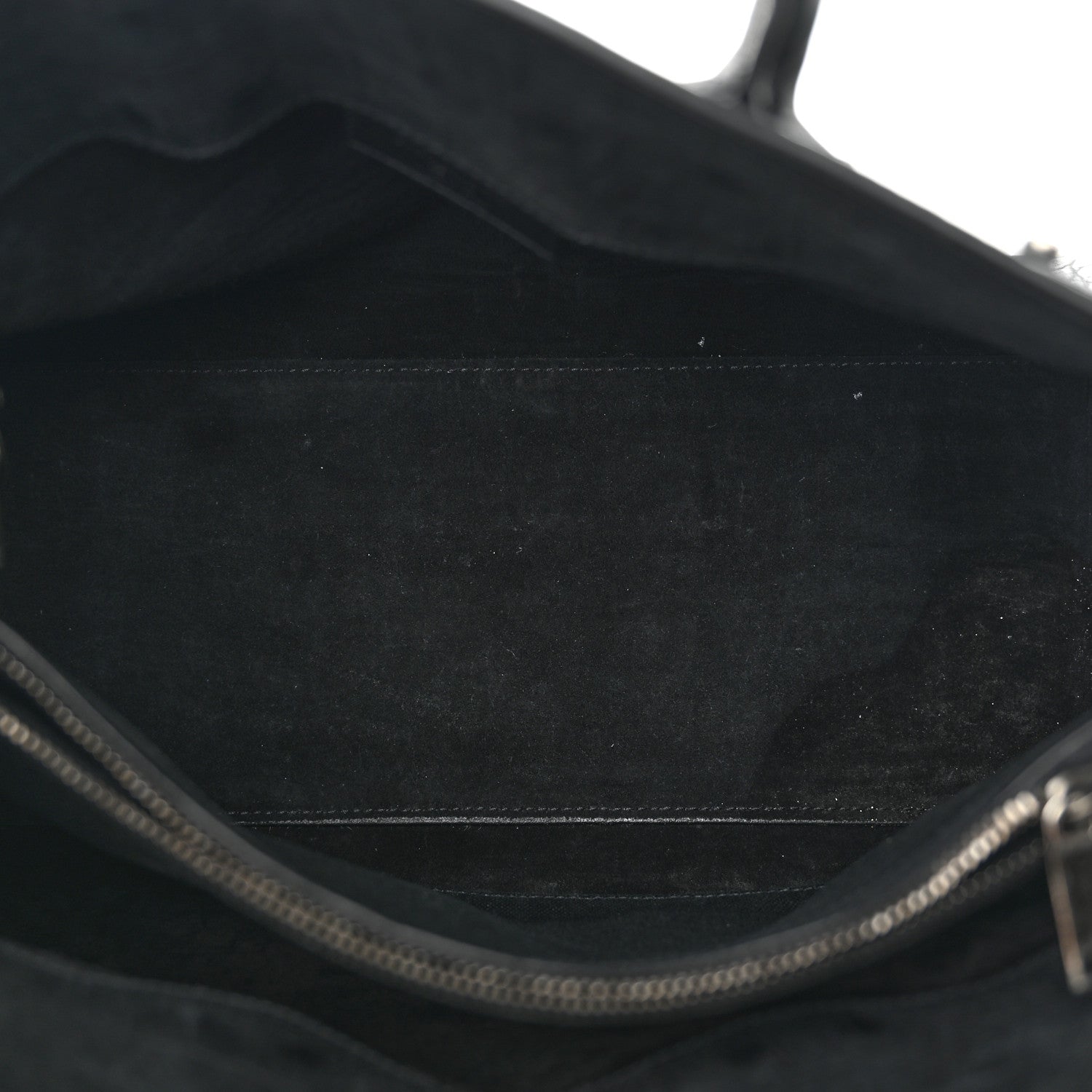 Saint Laurent Crocodile Embossed Suede Small Supple Sac de Jour Black 5 of 18