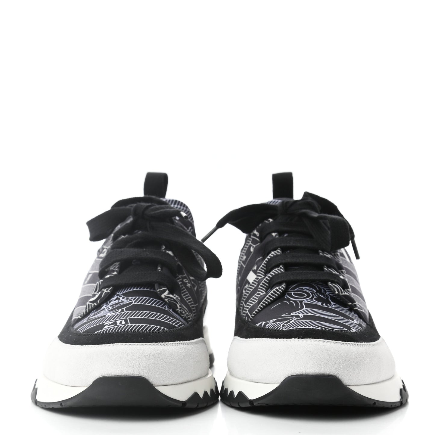 Neoprene Suede Sneakers 40.5 Black White