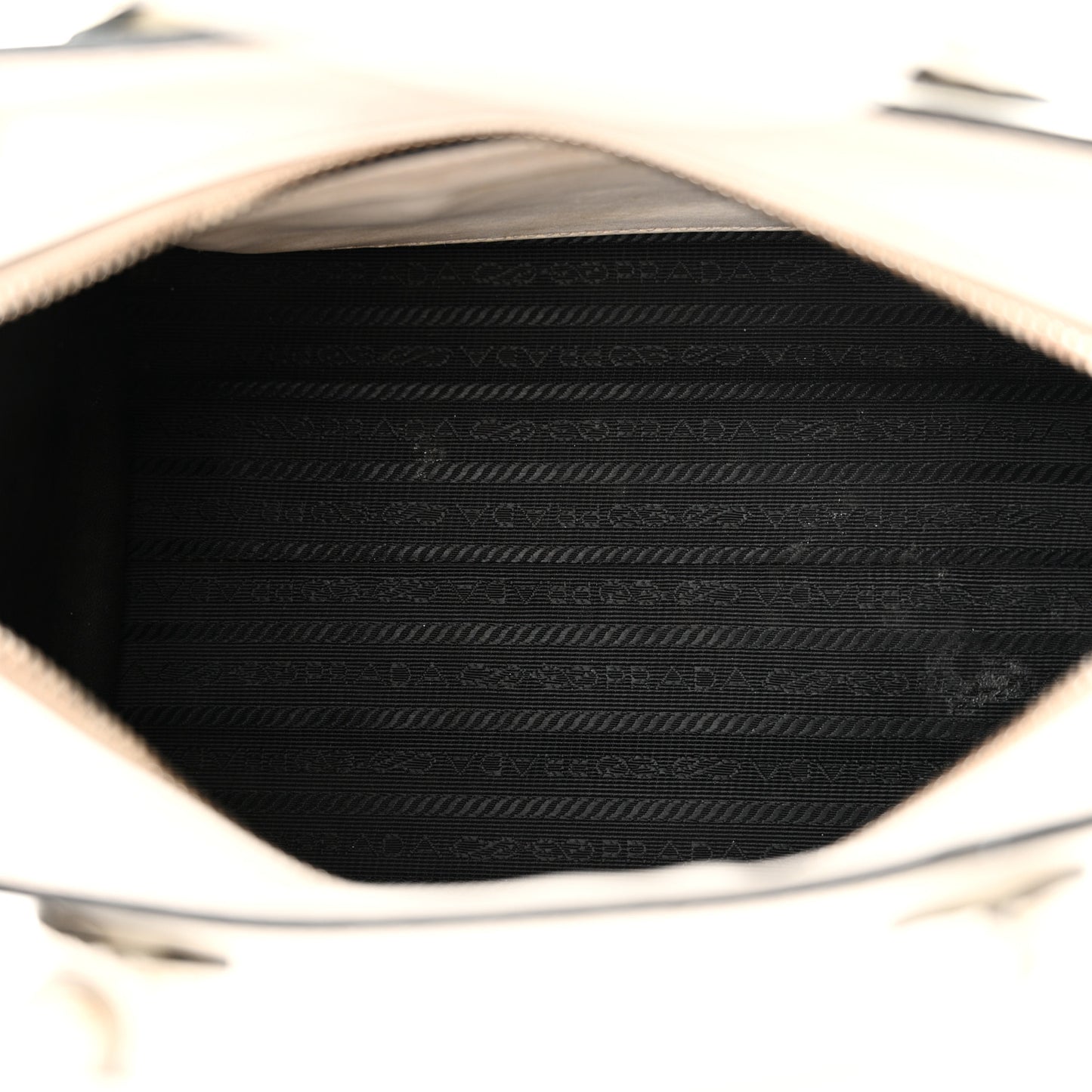 Saffiano Cuir Calfskin Mini Monochrome Top Handle Tote White