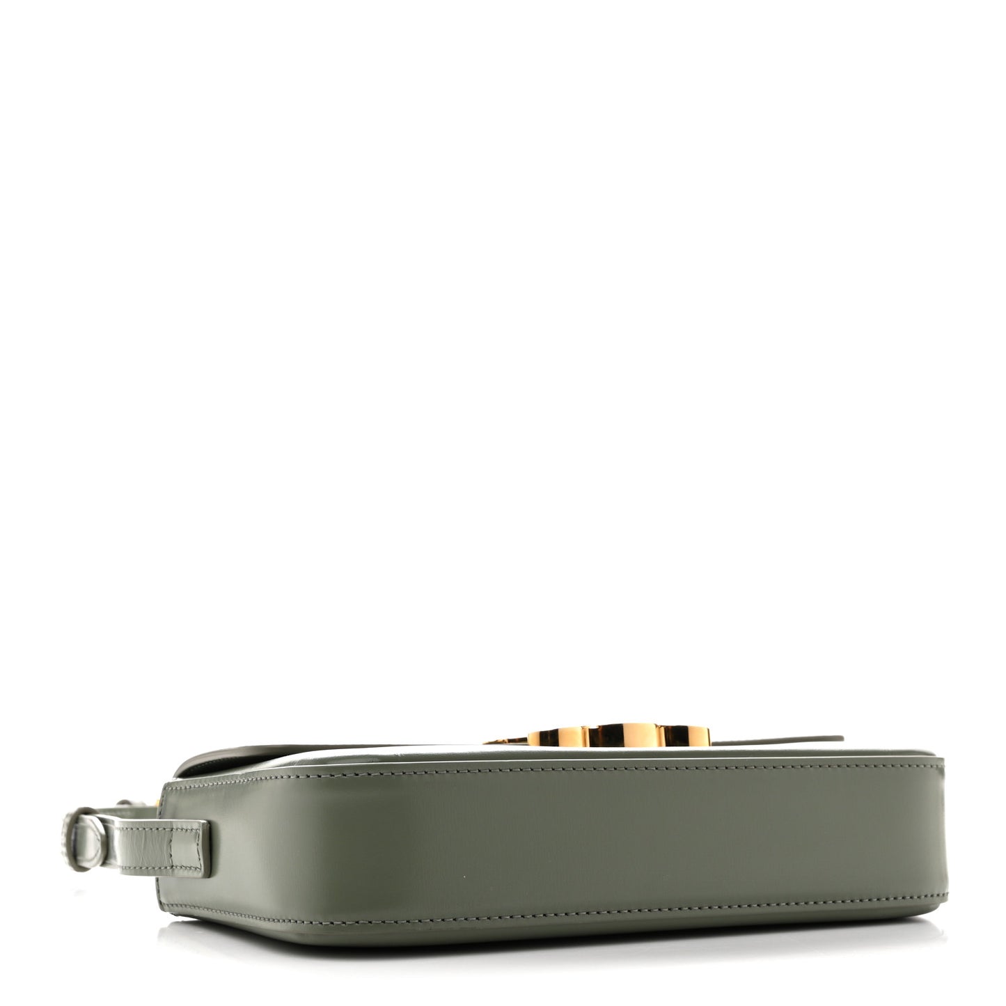 Shiny Calfskin Triomphe Shoulder Bag Celadon