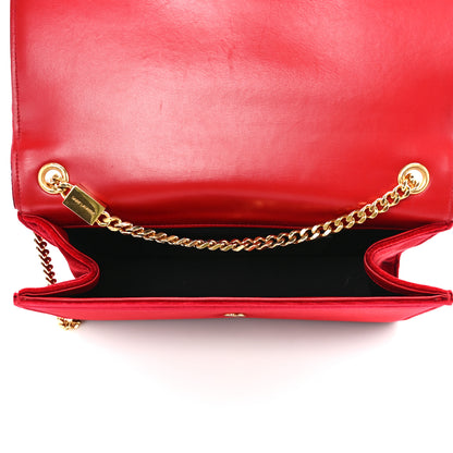 Saint Laurent Velvet Medium Monogram Kate Tassel Shoulder Bag Red 5 of 11