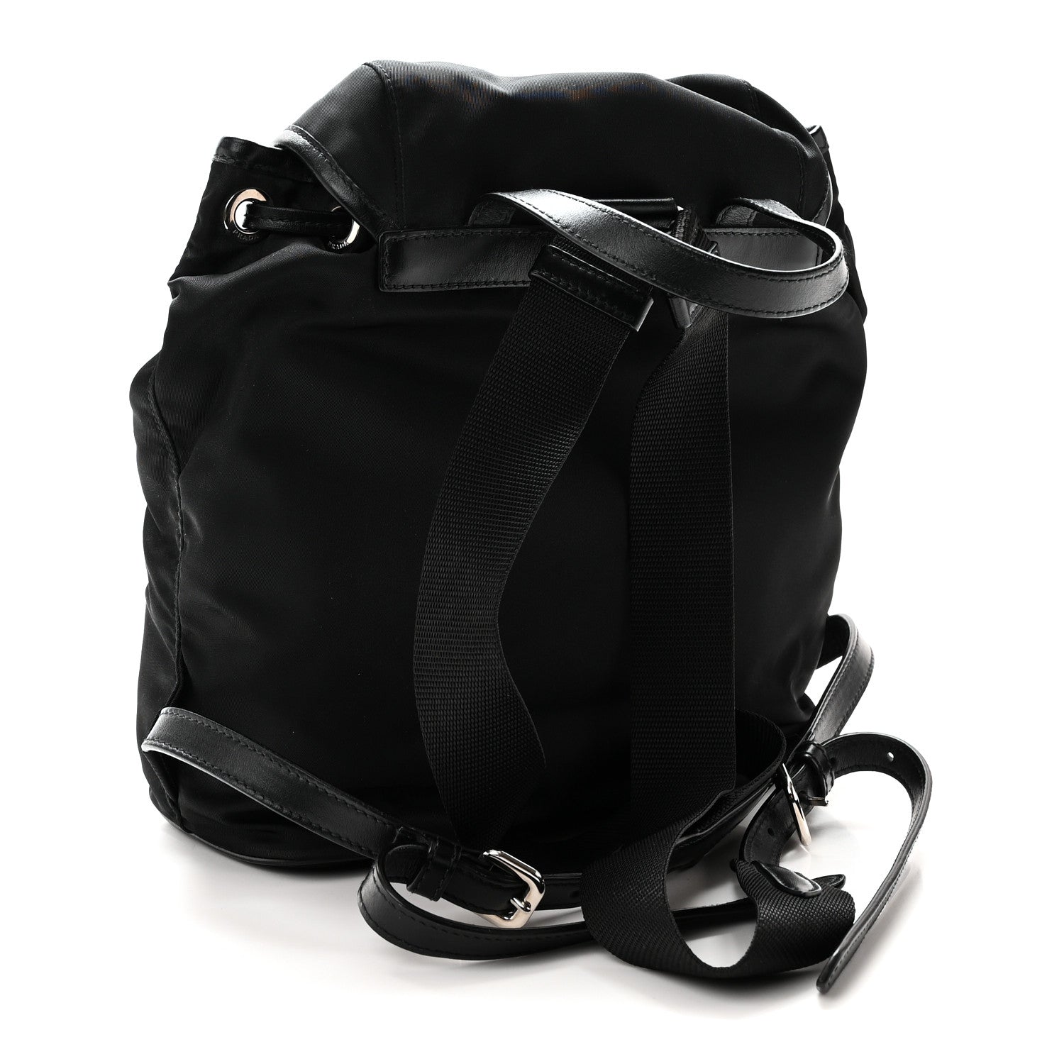 Prada Tessuto Nylon Soft Calfskin Small Backpack Black 1935003