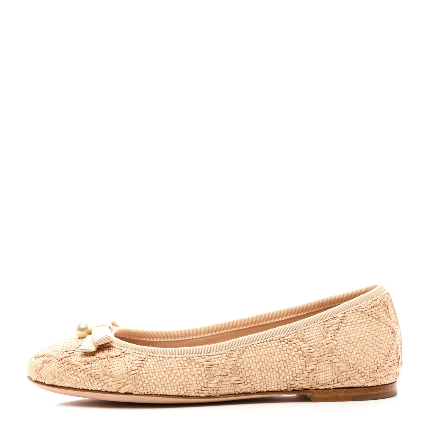 Raffia Cannage Ballet Flat 36.5 Straw