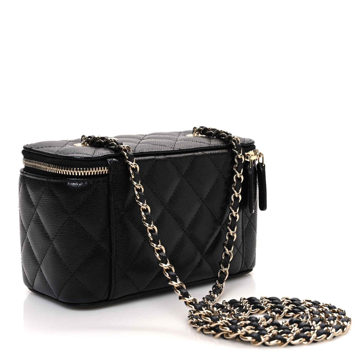 Chanel Caviar Quilted Small Vanity Case With Chain Black 3 of 11