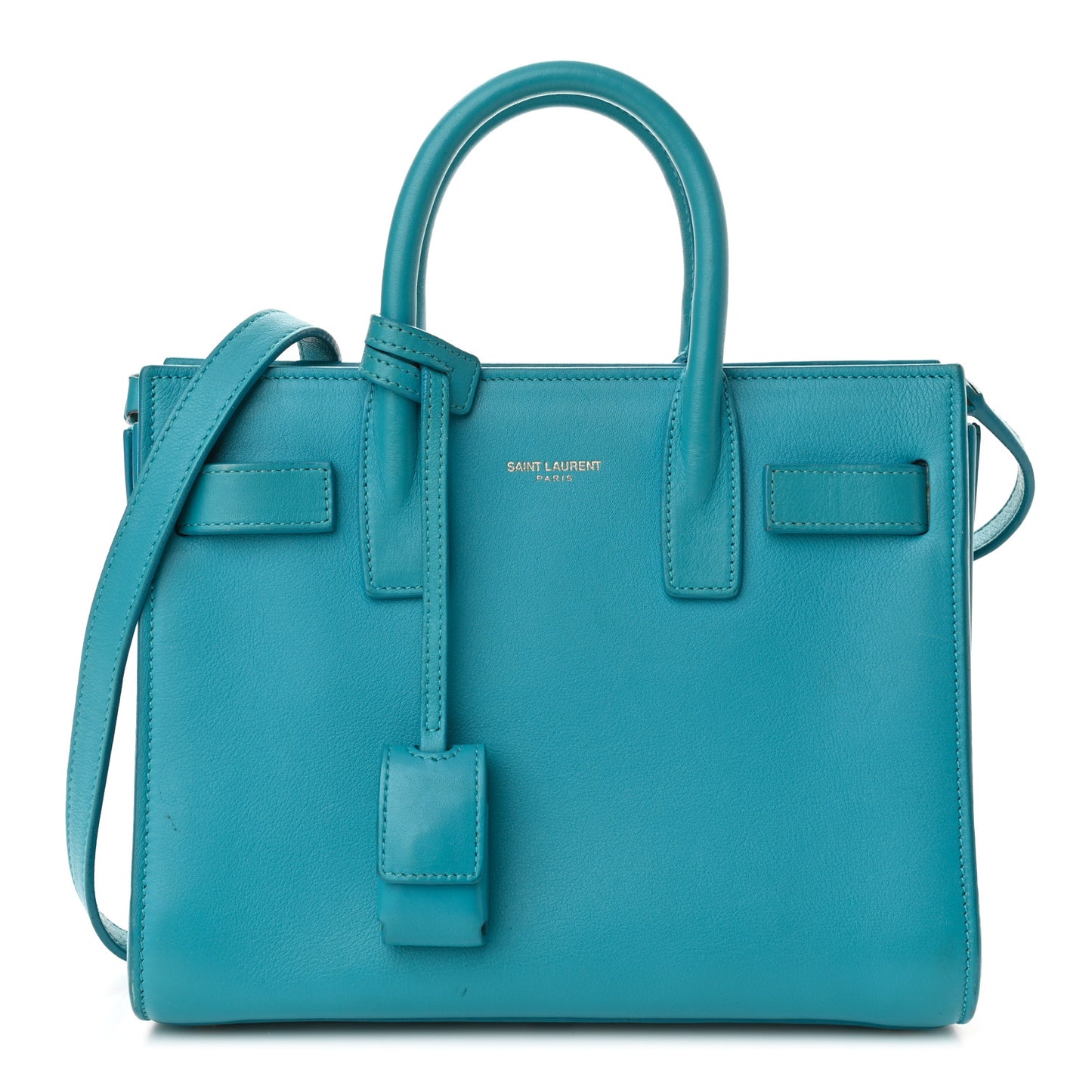 Calfskin Nano Sac De Jour Turquoise