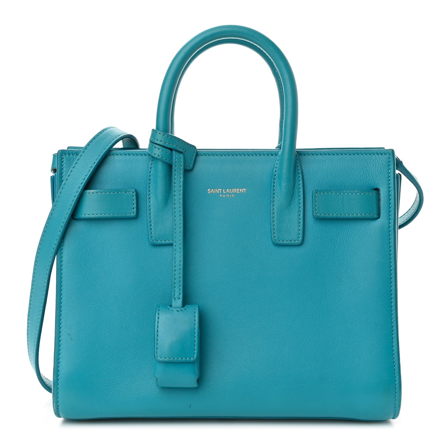 Saint Laurent Calfskin Nano Sac De Jour Turquoise 1 of 16