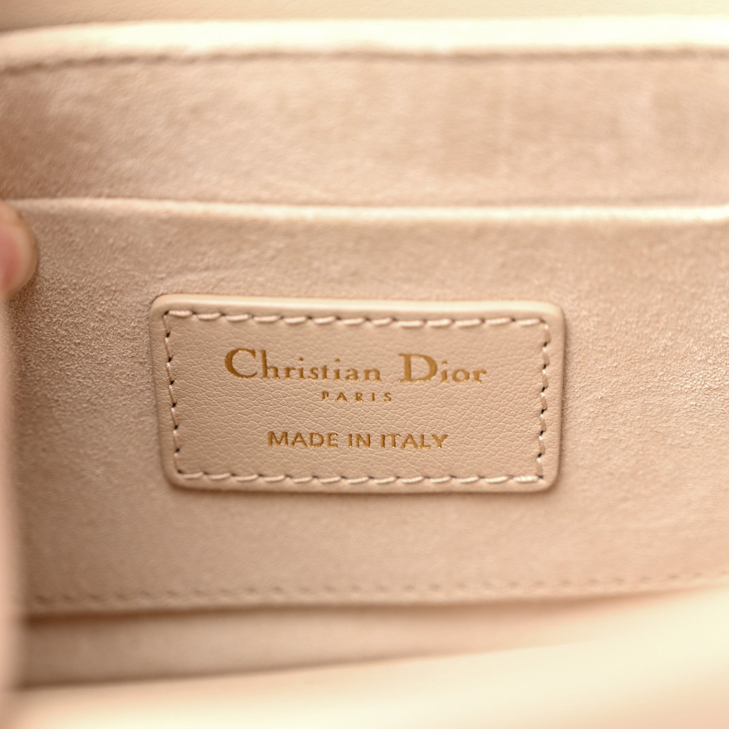 Christian Dior Lambskin Cannage Mini Jolie Top Handle Bag Beige 6 of 10