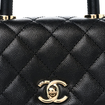 Chanel Caviar Quilted Extra Mini Coco Handle Flap Black 8 of 10