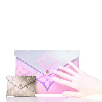 Louis Vuitton Monogram Giant Spring In The City Kirigami Pochette Set Sunrise Pastel Sunset Kaki 2 of 10