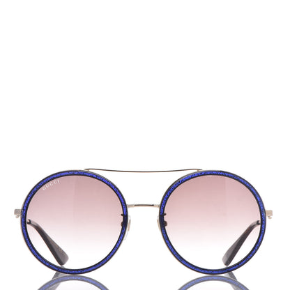 Gucci Round Glitter Sunglasses GG0061S Blue 2 of 7