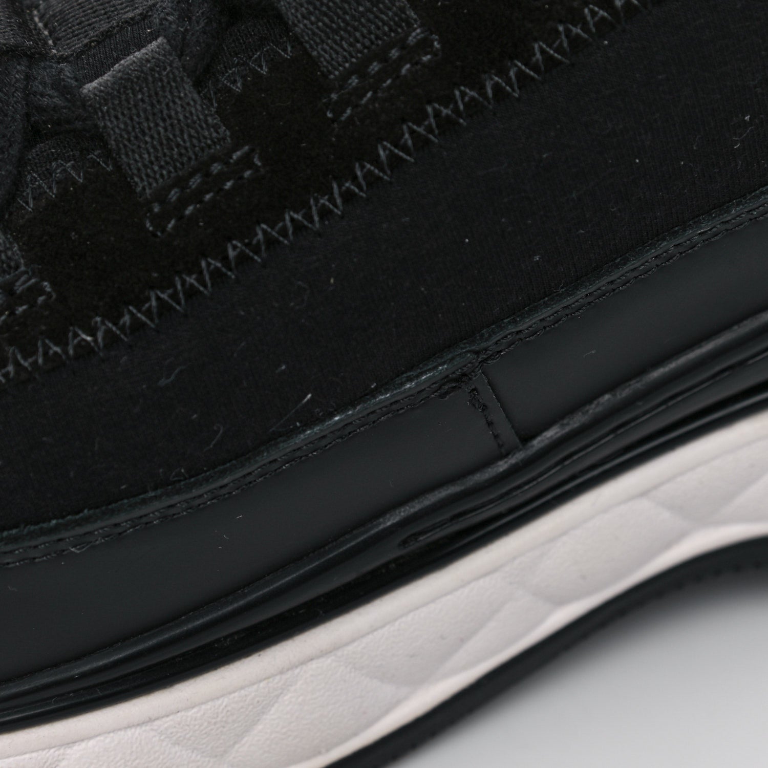 Chanel Velvet Calfskin Mixed Fibers CC Sneakers 39.5 Black 12 of 13