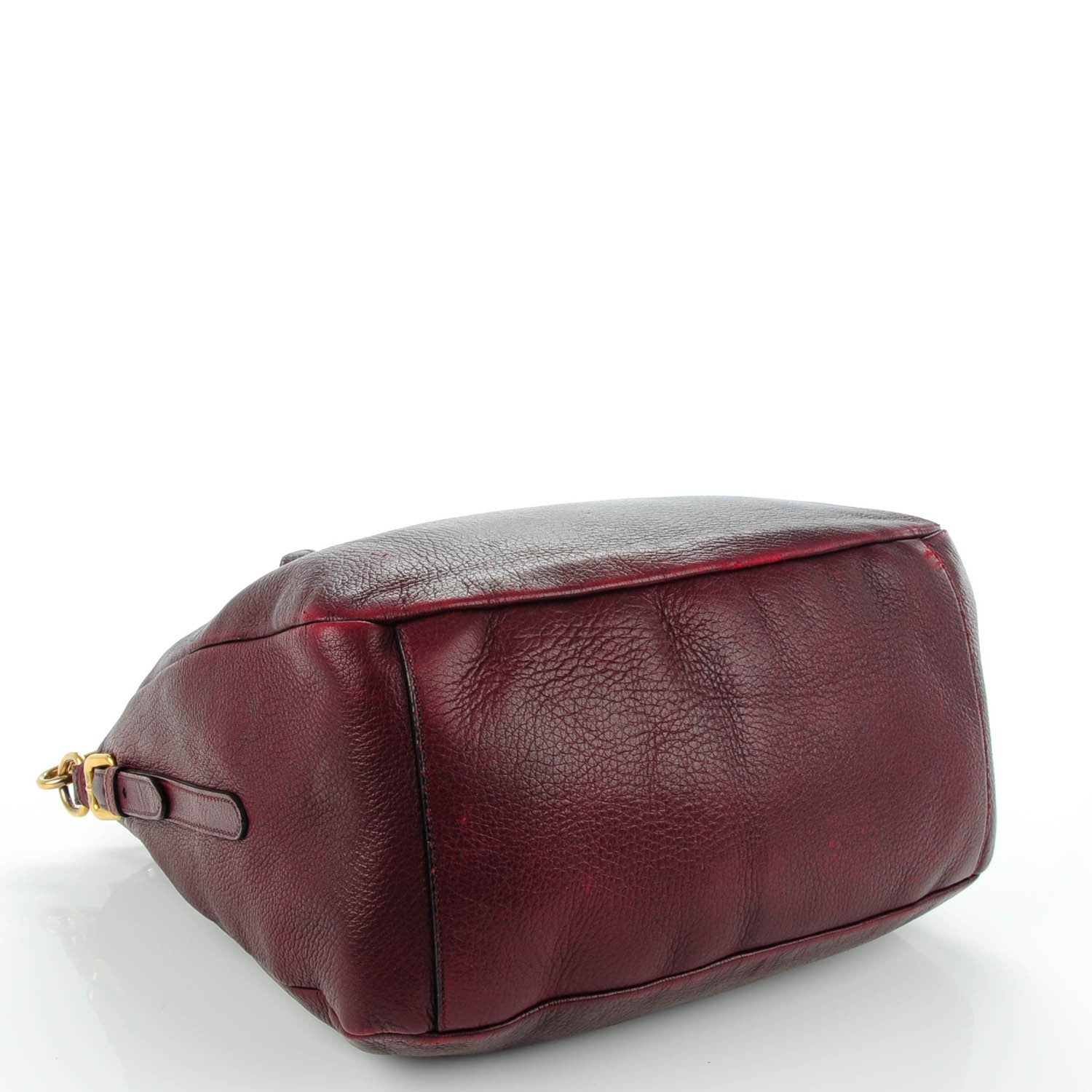 Prada Cervo Deerskin Bauletto Amaranto 4 of 9