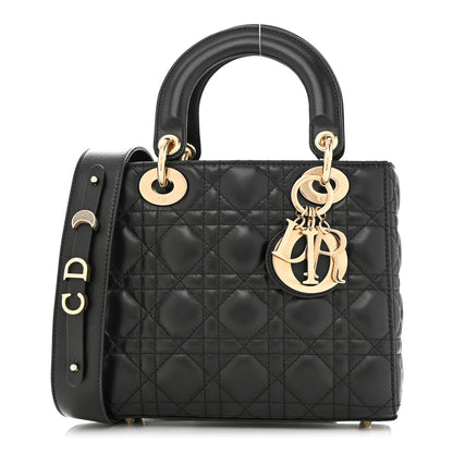 Christian Dior Lambskin Cannage Small My ABCDior Lady Dior Black 1 of 12