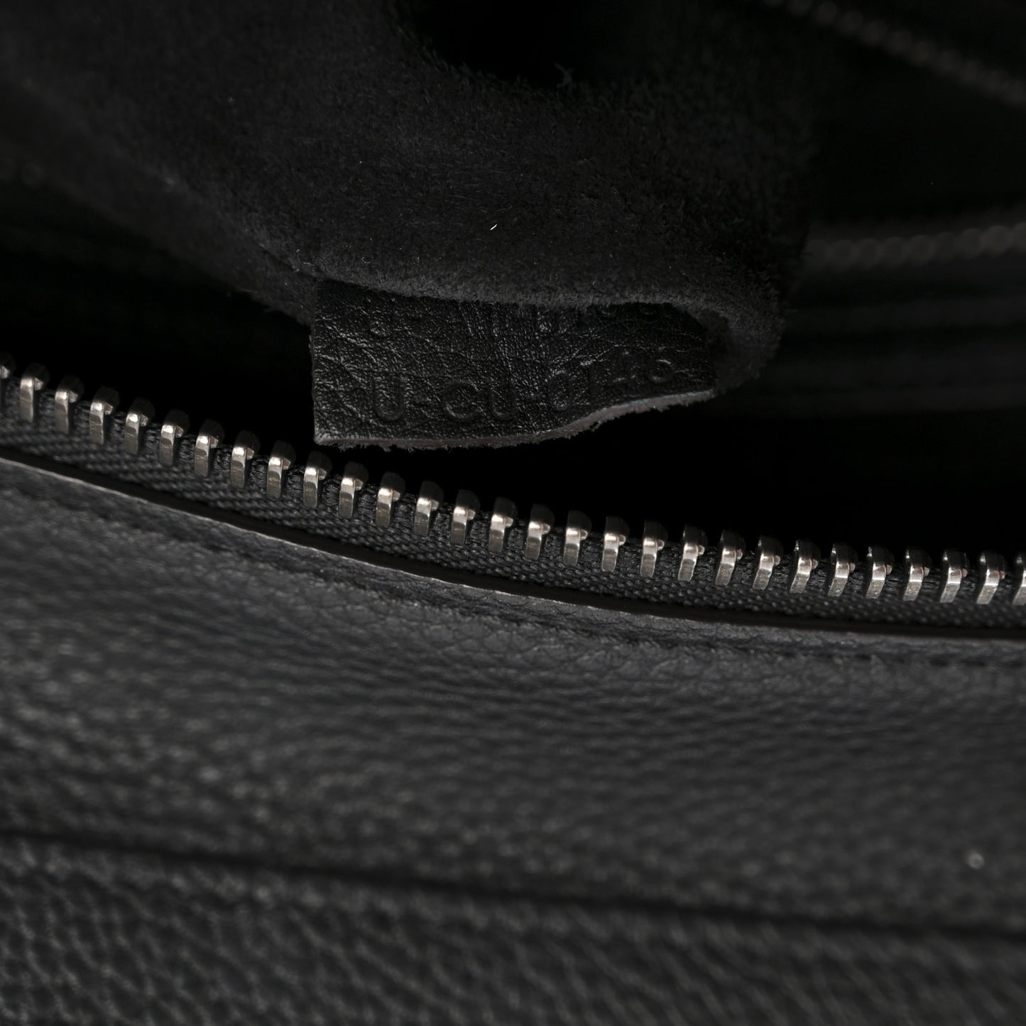 Drummed Calfskin Micro Luggage Black