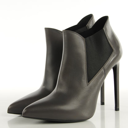 Saint Laurent Calfskin Classic Paris Chelsea 105 Ankle Boots 42 Earth 3 of 6