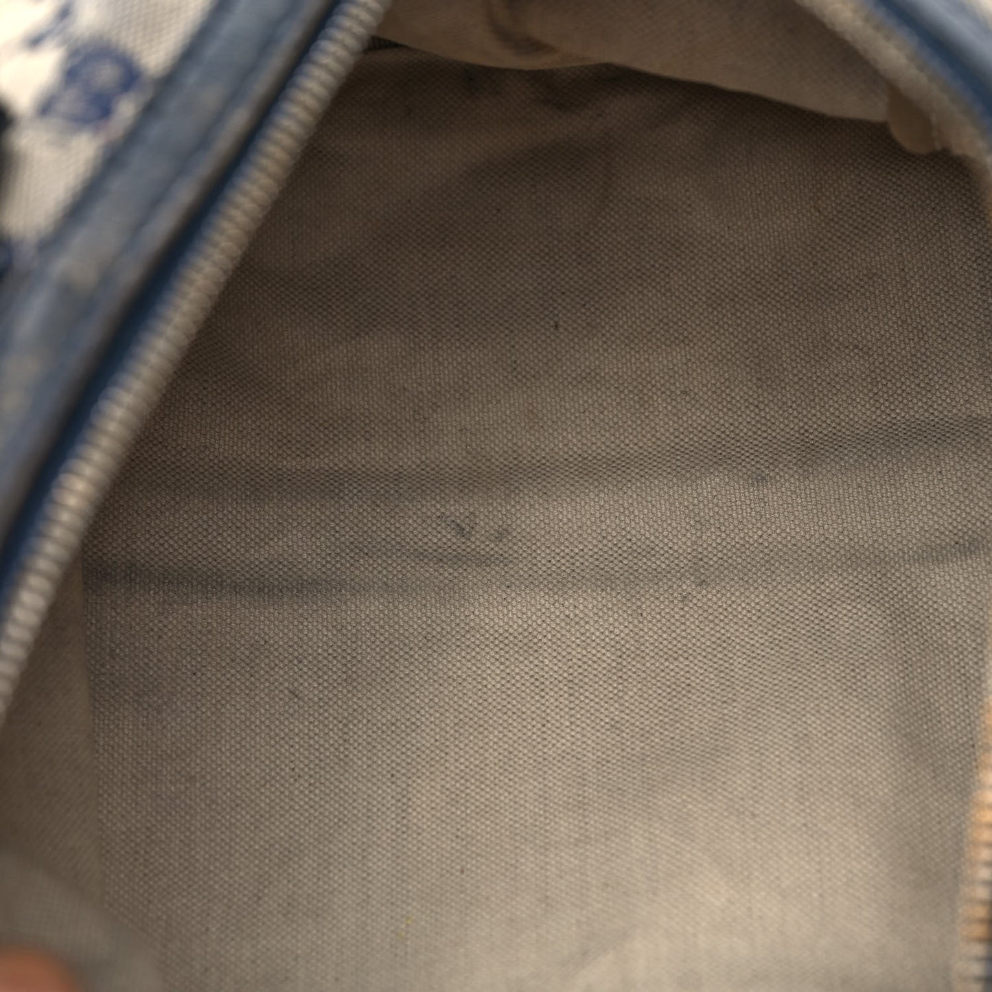 Monogram Selleria Calfskin Vintage Web Medium Boston Beige Blue