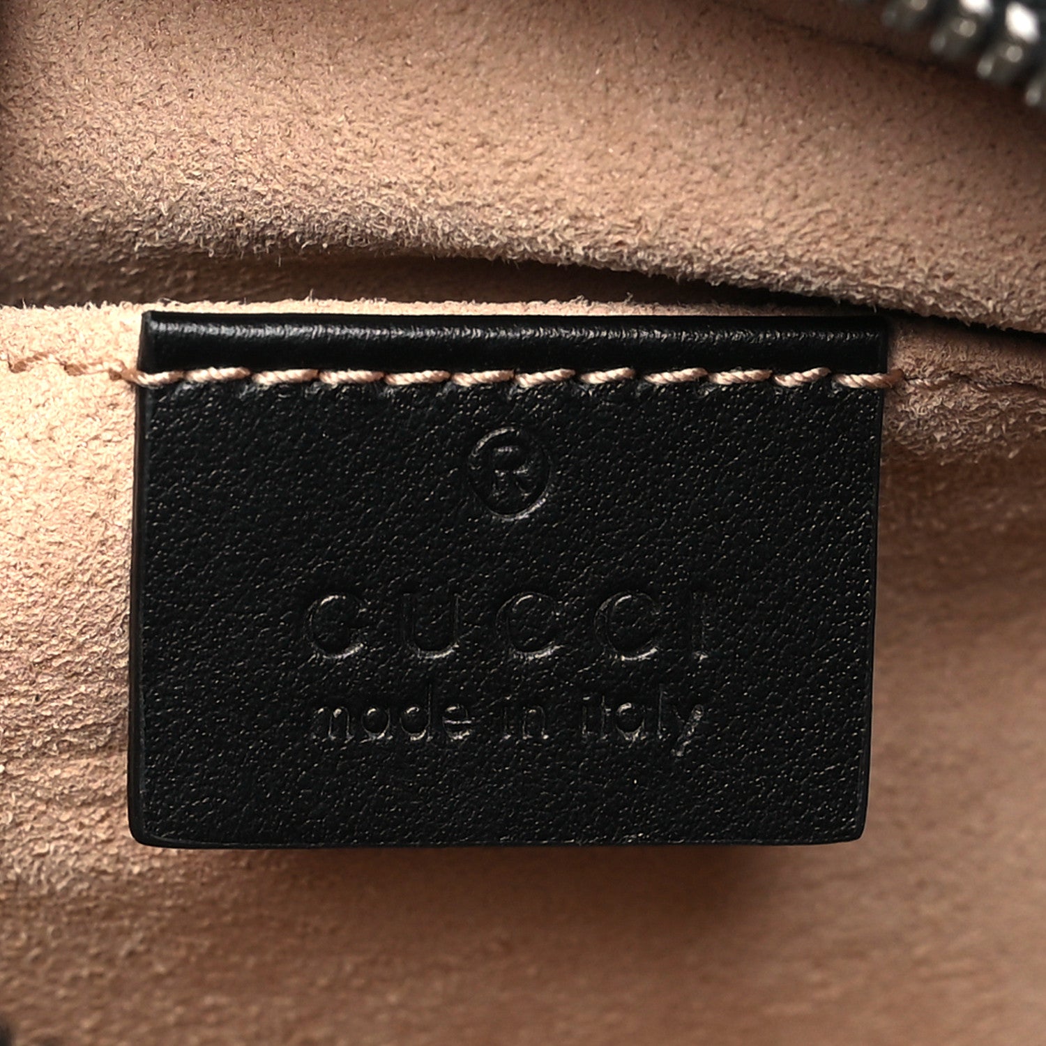 Gucci Calfskin Matelasse Small GG Marmont Chain Shoulder Bag Black 6 of 10