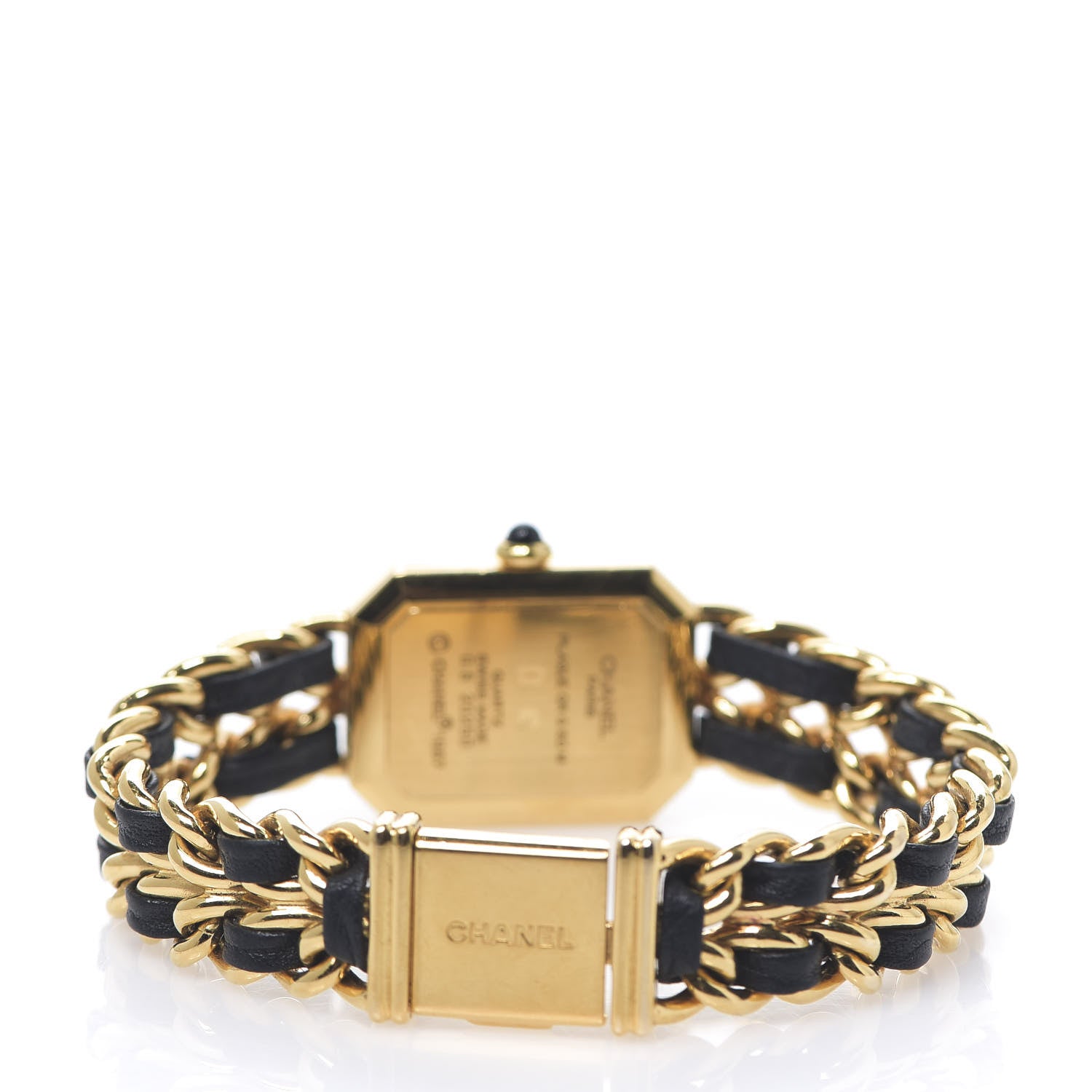 Chanel Stainless Steel Lambskin 20mm Chain Premiere Quartz Watch Gold L 3 of 5