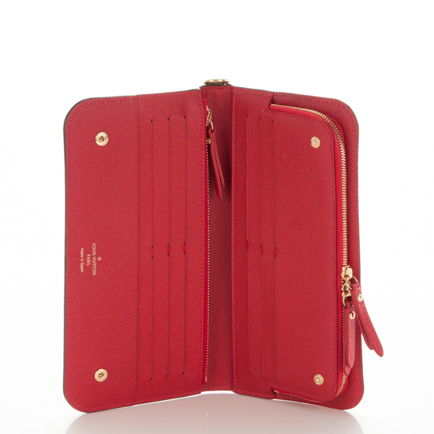 Louis Vuitton Damier Ebene Insolite Wallet Red 5 of 6