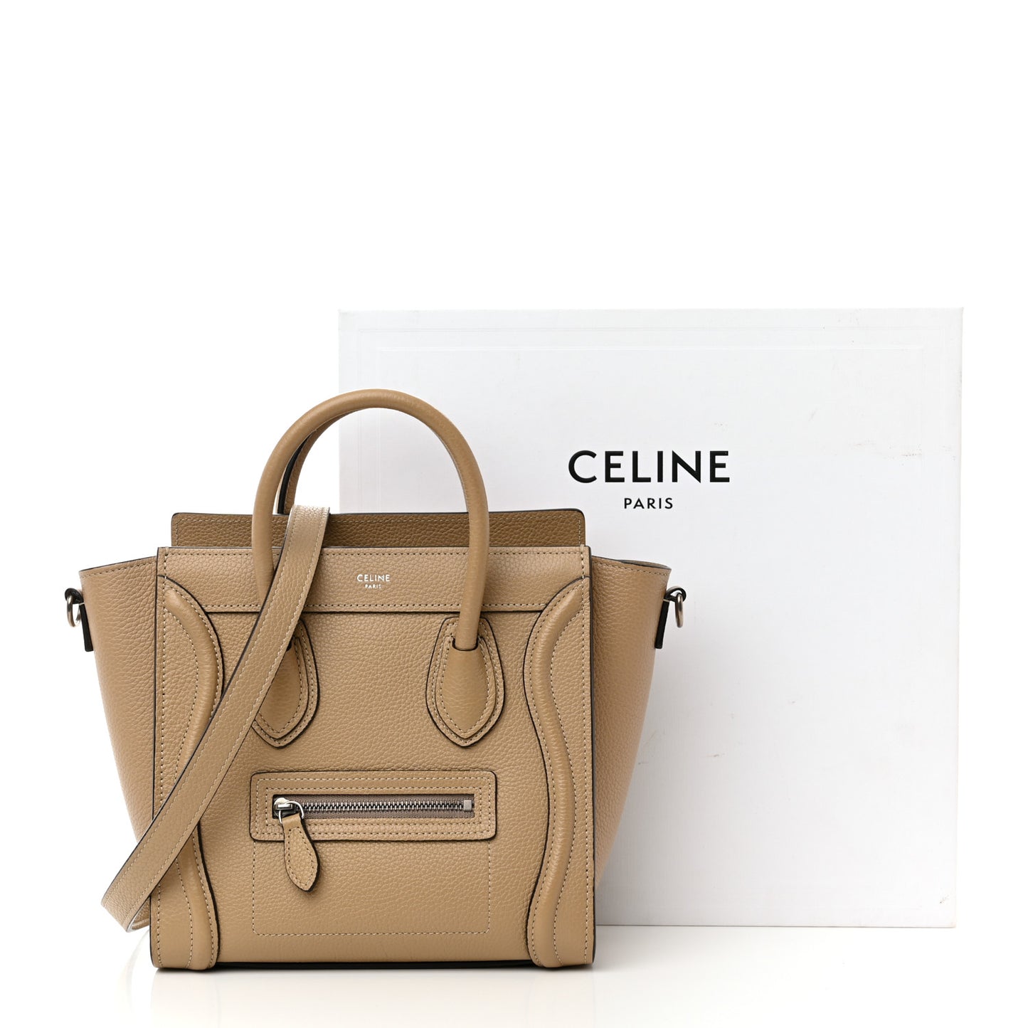 Drummed Calfskin Nano Luggage Dune