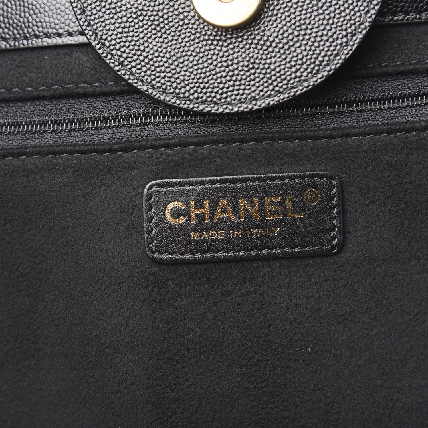 Chanel Caviar Medium Studded Deauville Tote Black 5 of 12