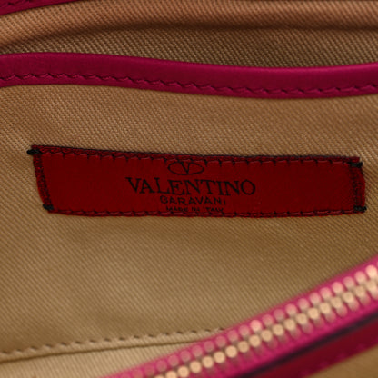 Valentino Garavani Vitello Medium Rockstud Flip Lock Crossbody Bag Bright Fuxia 6 of 9
