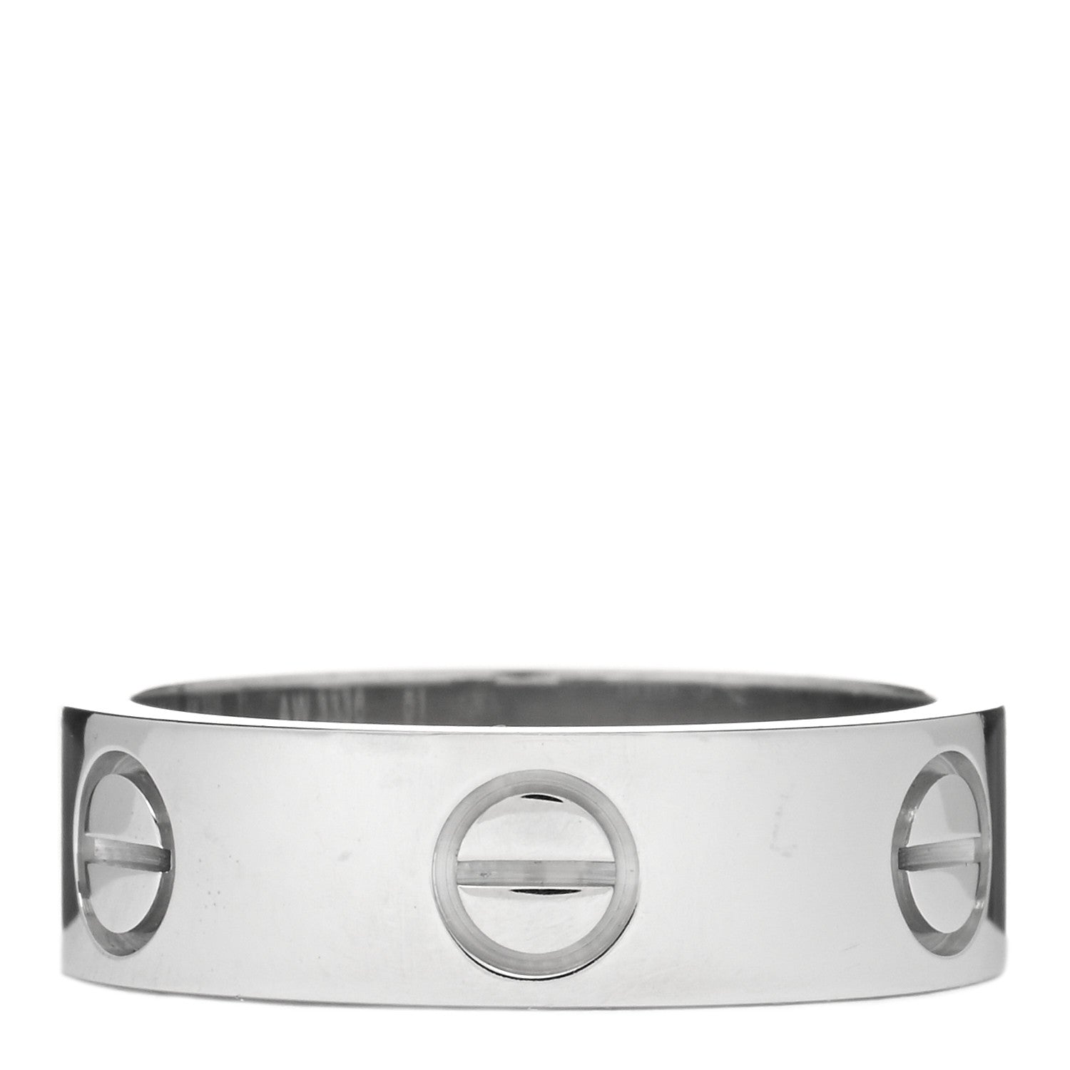 Cartier 18K White Gold 5.5mm LOVE Ring 51 5.75 1 of 4