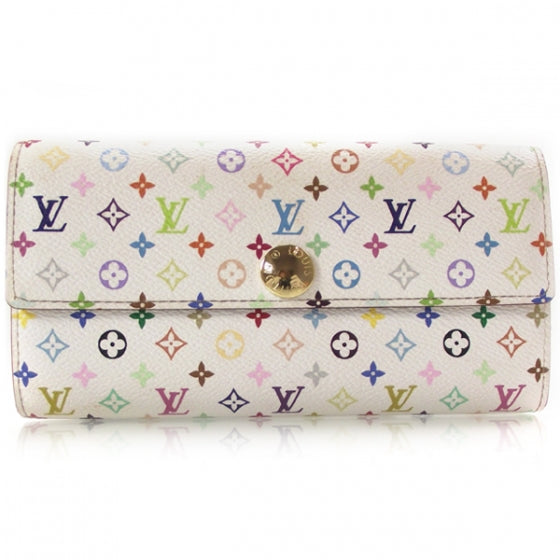 Louis Vuitton Monogram Multicolor Sarah Wallet White 1 of 12