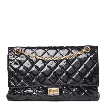 Chanel Distressed Patent Quilted 2.55 Reissue 226 Flap Black 1 of 11