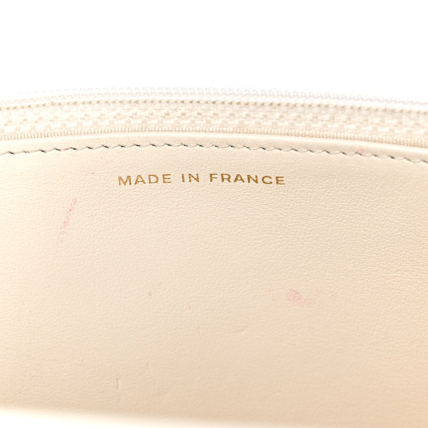 Caviar Chevron Boy Wallet On Chain WOC White