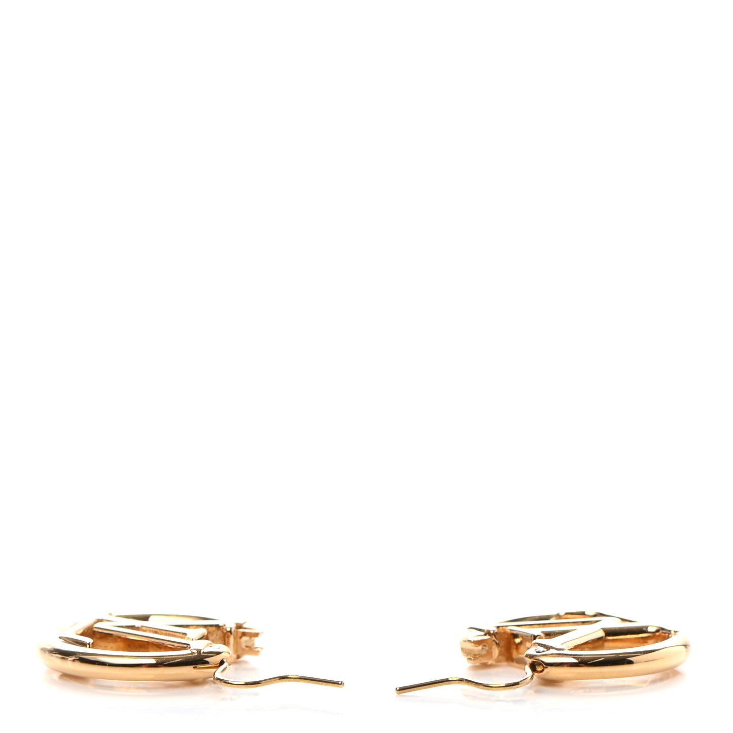 Metal Small Louise Hoop Earrings Gold