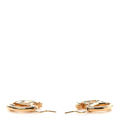Louis Vuitton Metal Small Louise Hoop Earrings Gold 3 of 6