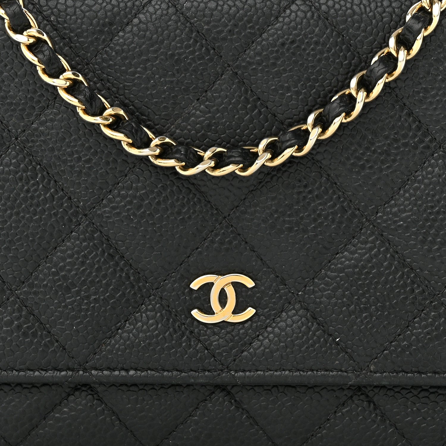 Chanel Caviar Quilted Wallet on Chain WOC Black 9 of 12
