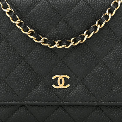 Chanel Caviar Quilted Wallet on Chain WOC Black 9 of 12