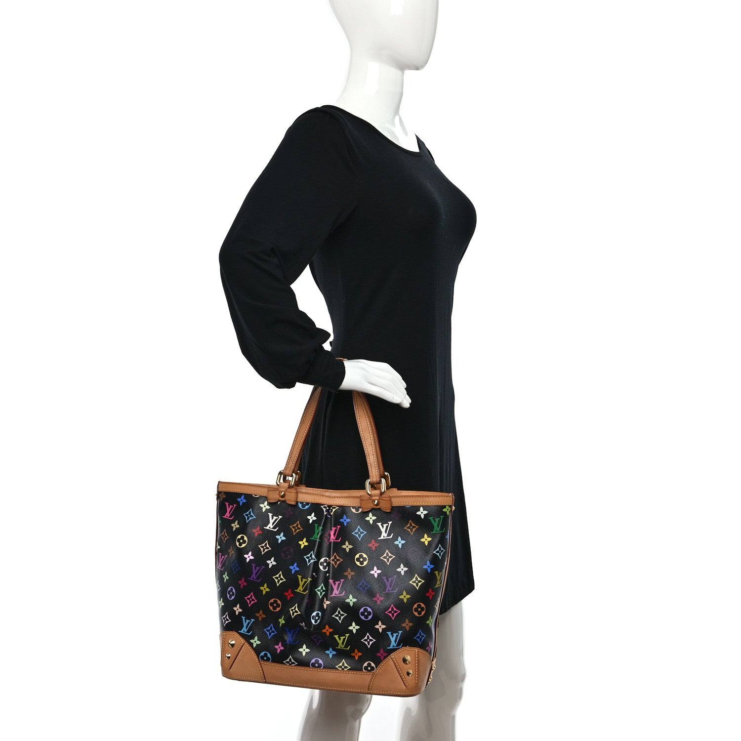 Louis Vuitton Monogram Multicolor Sharleen MM Black 2 of 8