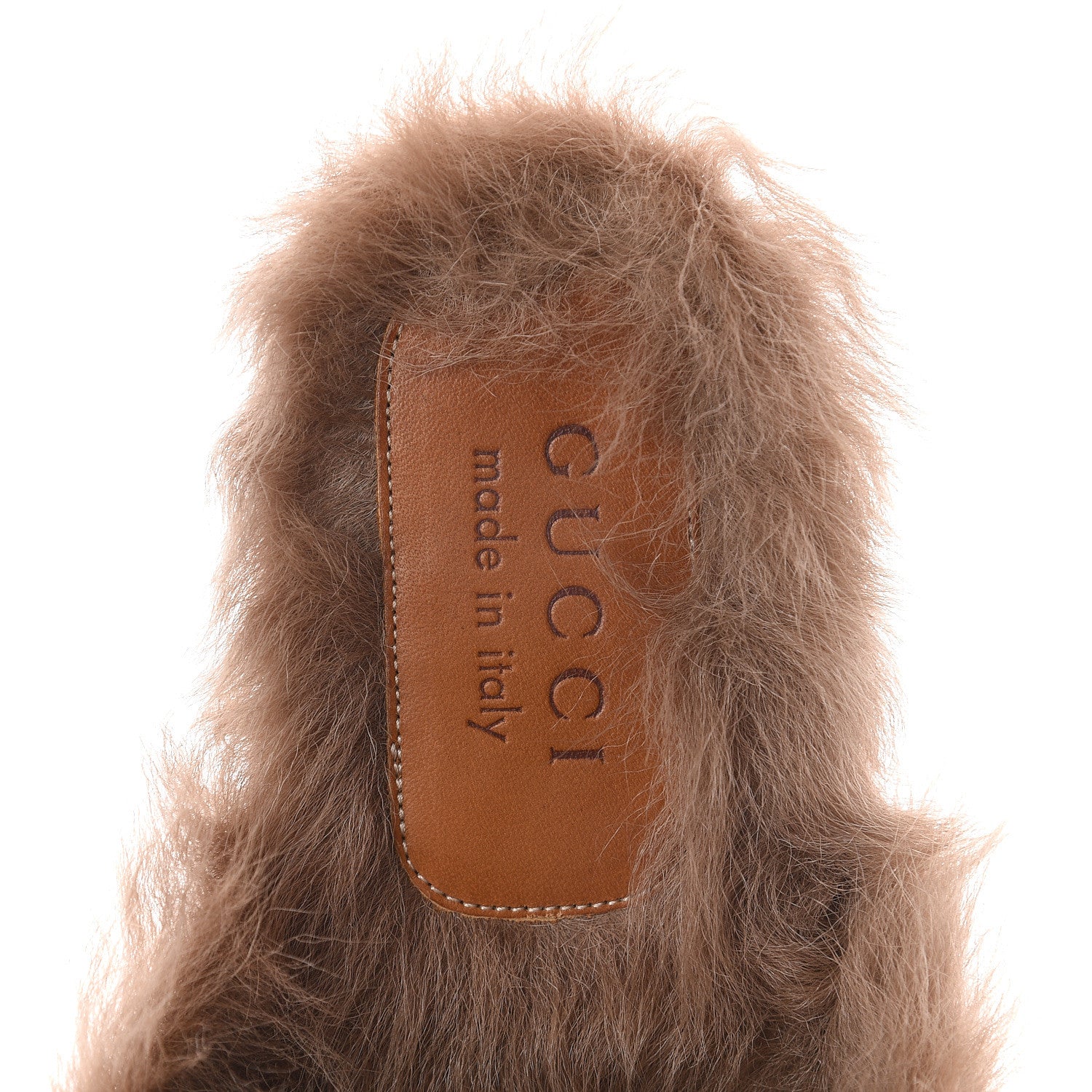 Gucci Calfskin Fur Mens Princetown Slippers 7 Fuxia Fluo Natural 5 of 6