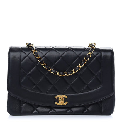 Chanel Lambskin Quilted Medium Single Flap Black 1 of 8