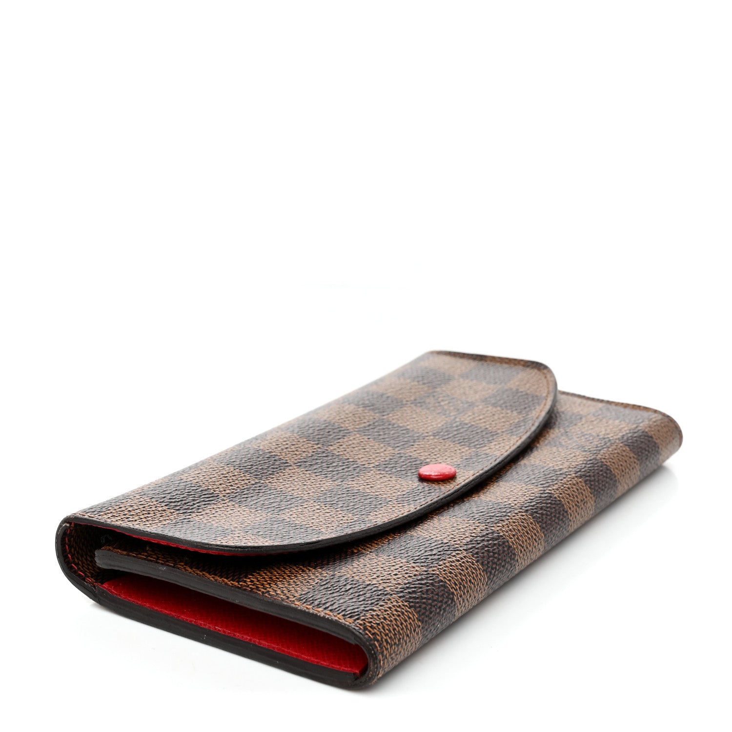 Louis Vuitton Damier Ebene Emilie Wallet Red 4 of 7
