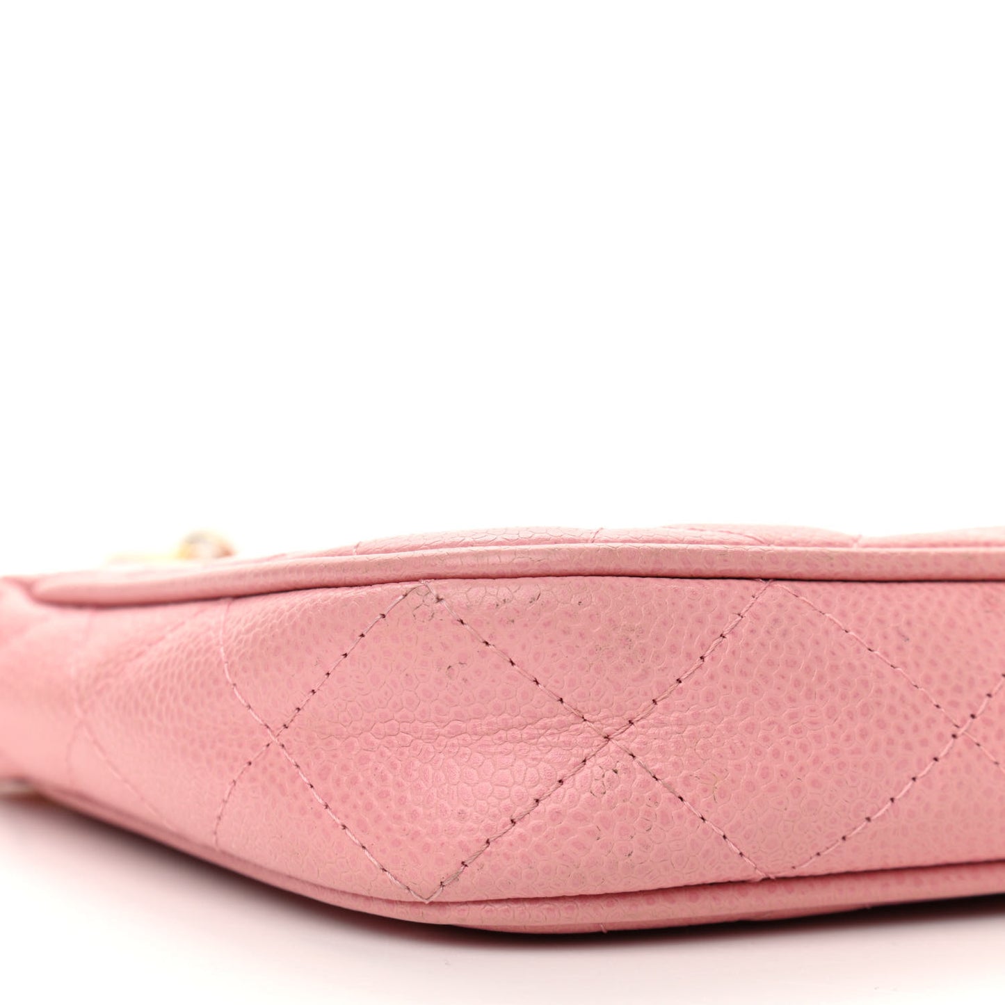Caviar Quilted Pochette Pink