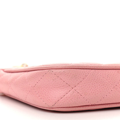 Chanel Caviar Quilted Pochette Pink 9 of 17
