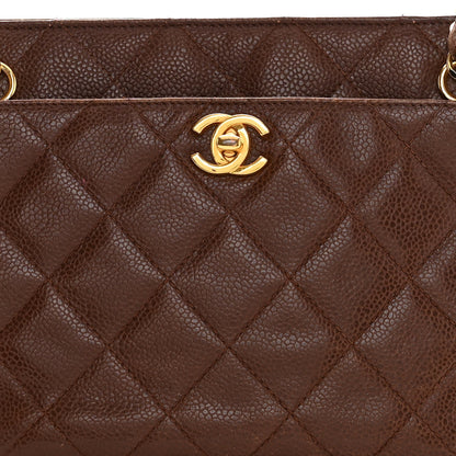 Chanel Caviar Quilted Shoulder Bag Brown 8 of 16