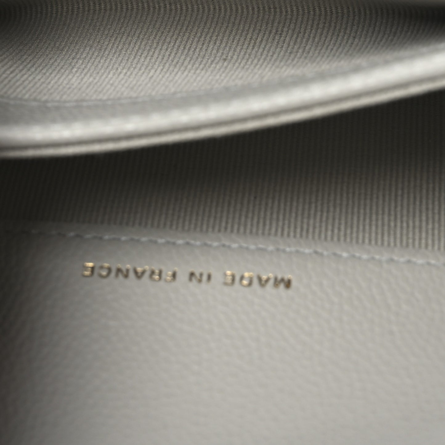 Caviar Quilted Flap Card Holder Wallet Grey