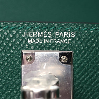 Hermes Epsom Tri-Color Mini Kelly Sellier 20 Vert Moyen Mauve Pale Ardoise 6 of 12