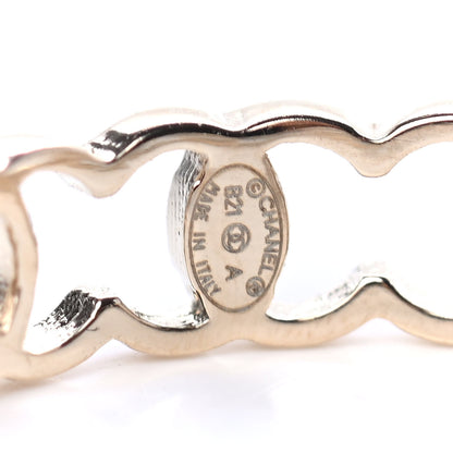 Chanel Metal CC Hoop Earrings Gold 4 of 4