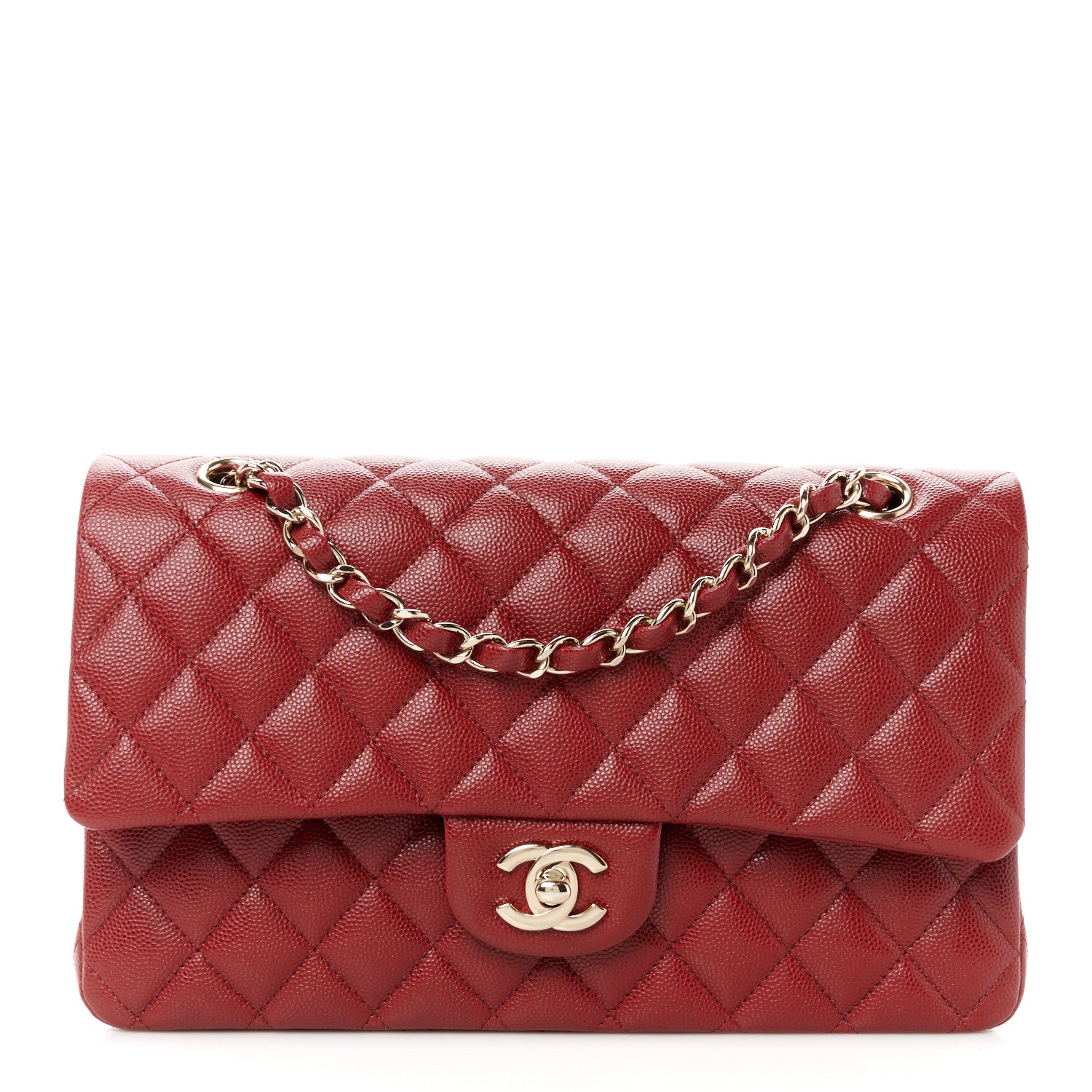 Chanel Caviar Quilted Medium Double Flap Burgundy 1 of 11