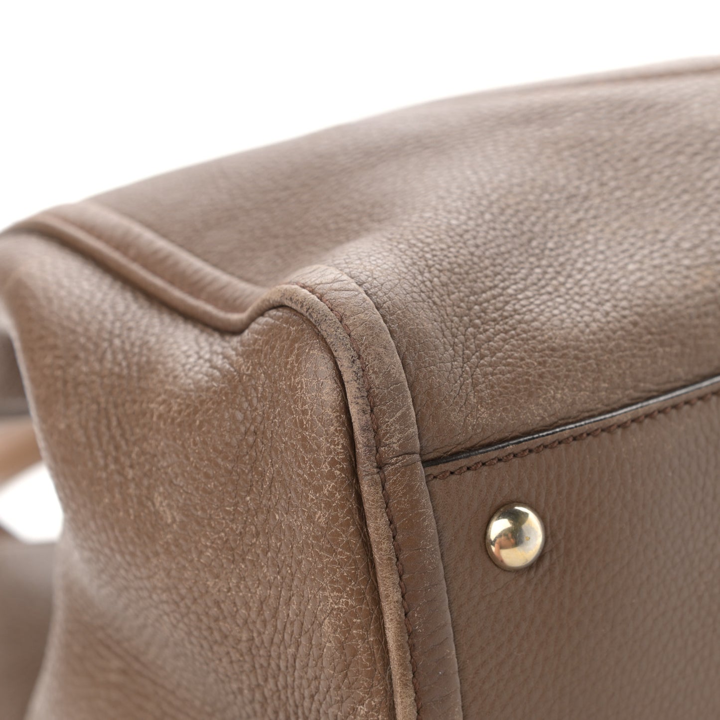 Pebbled Calfskin Medium Soho Shoulder Bag Brown