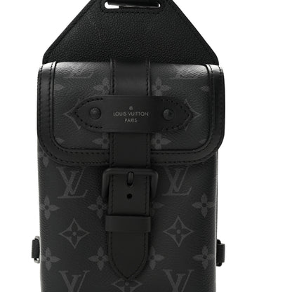 Louis Vuitton Monogram Eclipse Saumur Slingbag Black 7 of 10