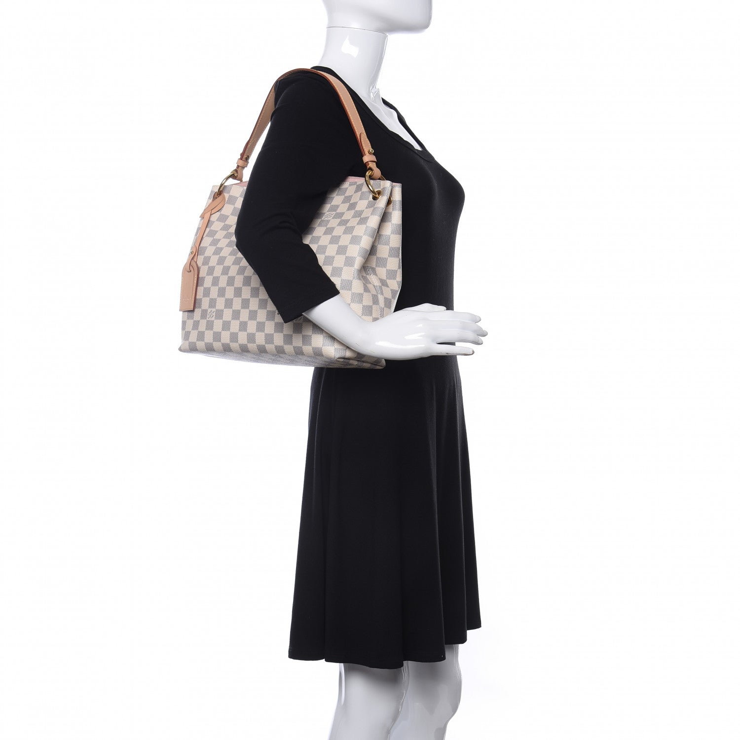 Louis Vuitton Damier Azur Graceful PM Rose Ballerine 2 of 9